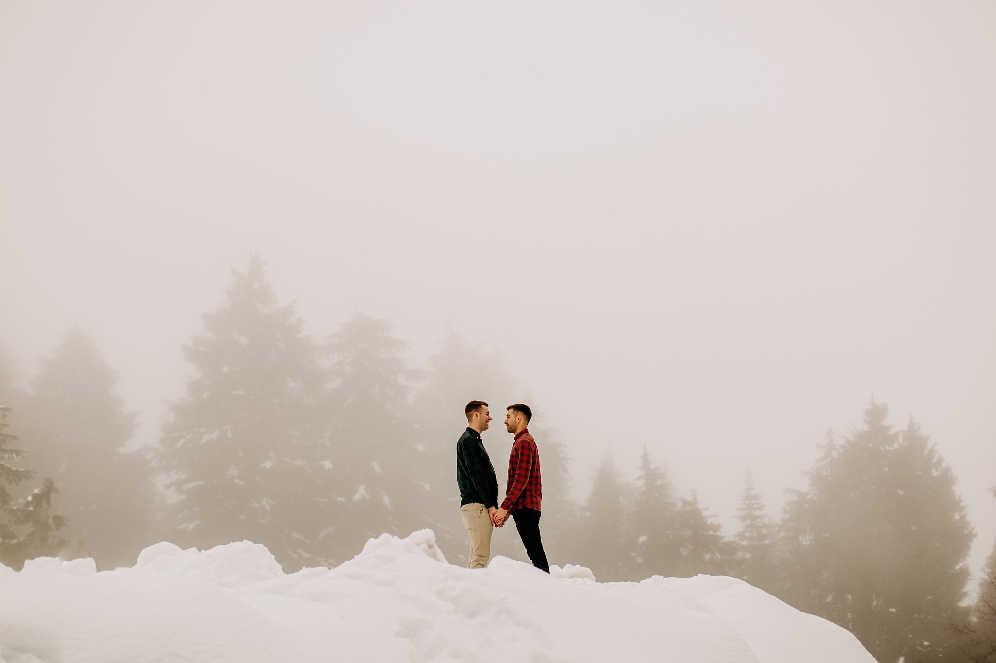 foggy mount seymour engagement session