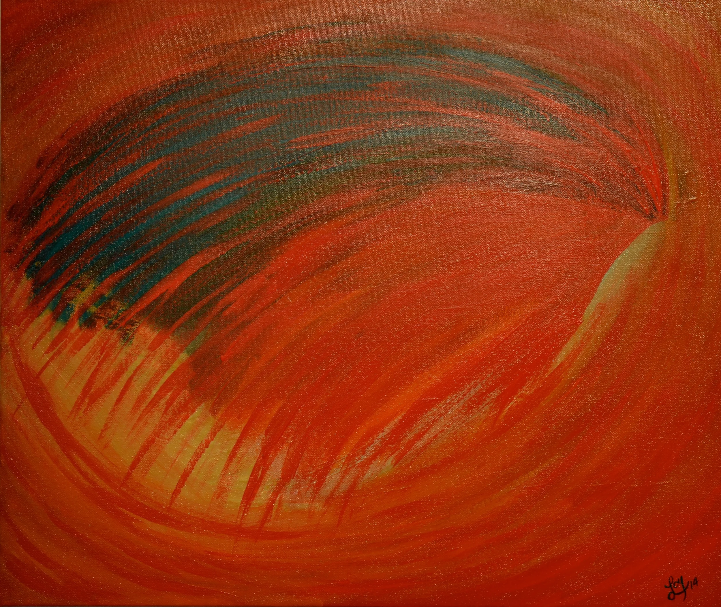  ORANGE  Orange is associated with the reproductive organs and how a person's emotions are bound to that region of the body.  • Bright orange - This shade indicates good health, vibrancy and living life to its fullest. An overabundance of this hue co