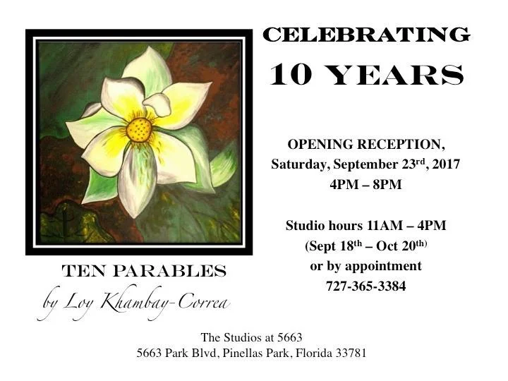 Ten Years of Visual Art with the show Ten Parables.