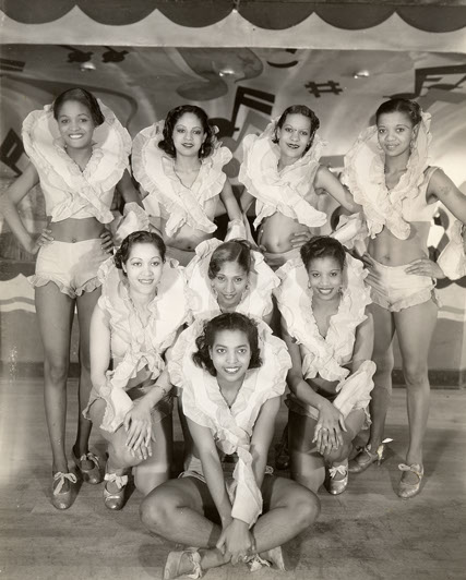 Club Harlem chorus line, c. 1934