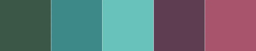 b. same combination as a. but desaturated and more green in the light blue.