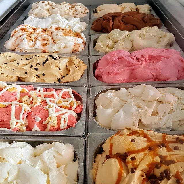 Our new ice-cream cabinet finally arrived from Italy. 12 kinds of Gelato and Sorbet made from scratch.

Starting Lineup

Green Te
Salt Caramel
Strawberry Layer Cake (our own strawberries)
Browned Butter and Sage
Heather Honey and Lavender
Hazelnut an