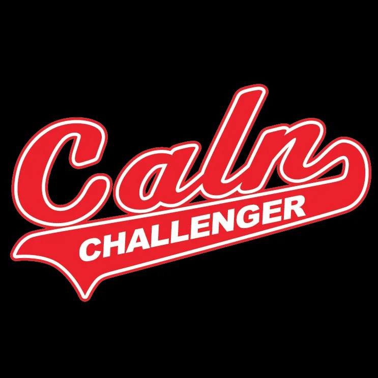 CALN CHALLENGER-script red-white on black.jpg