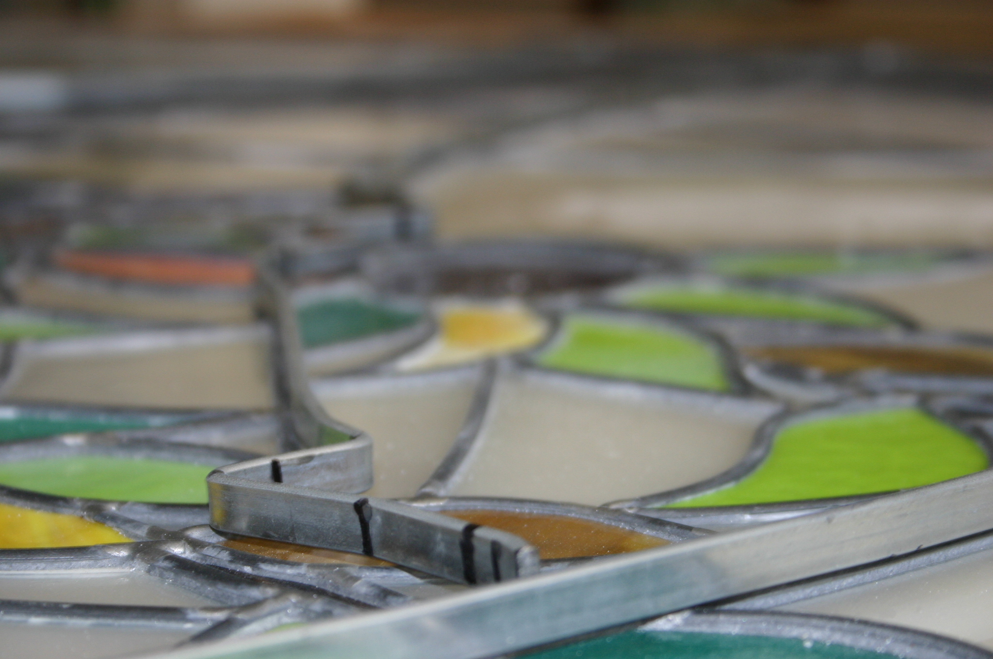 Steel bar laid on the panel shows the bending points marked with a Sharpie marker. 