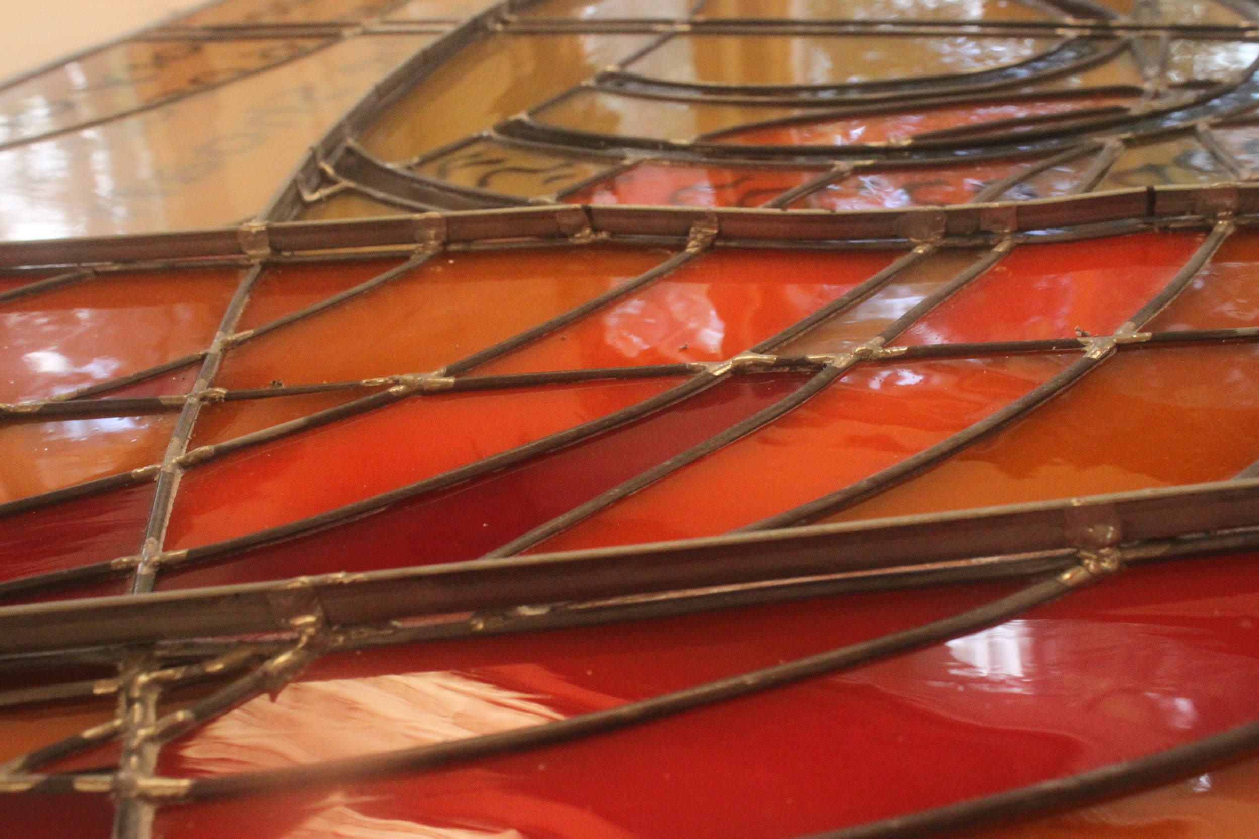  Close up of steel re-bars. 