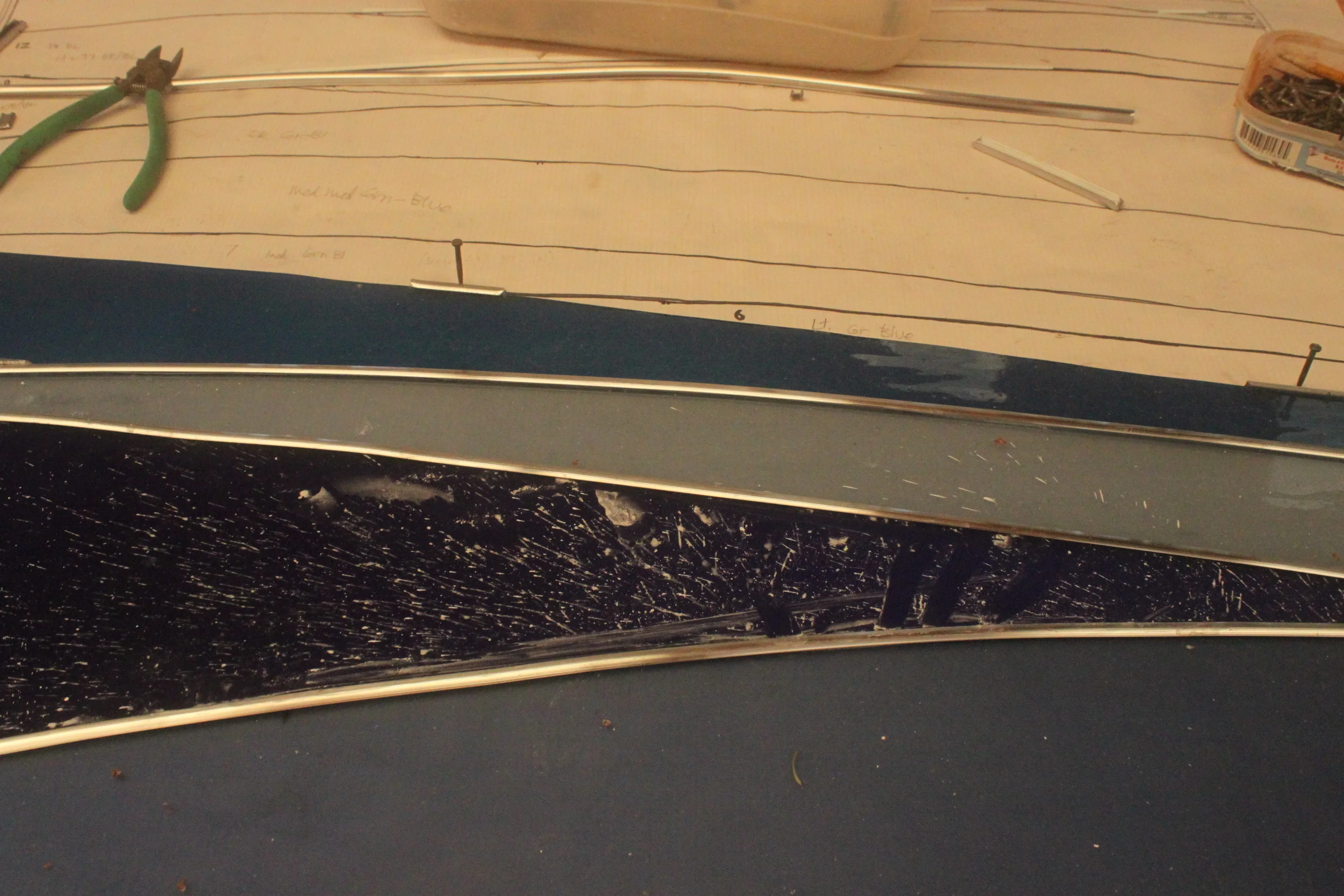  As assembly of one of the Bima windows begins. 