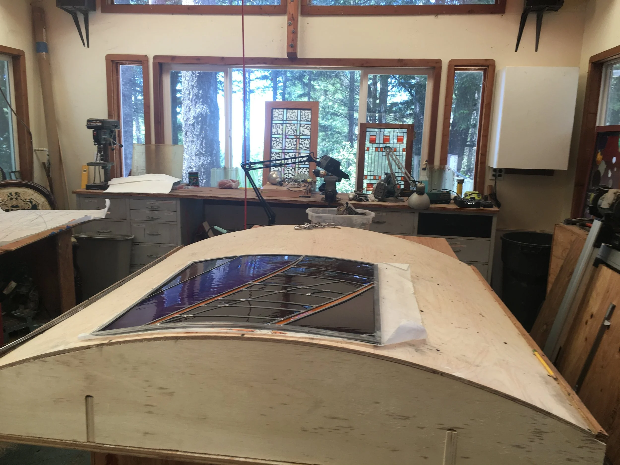  Completed assembly of one of the smaller panels. 