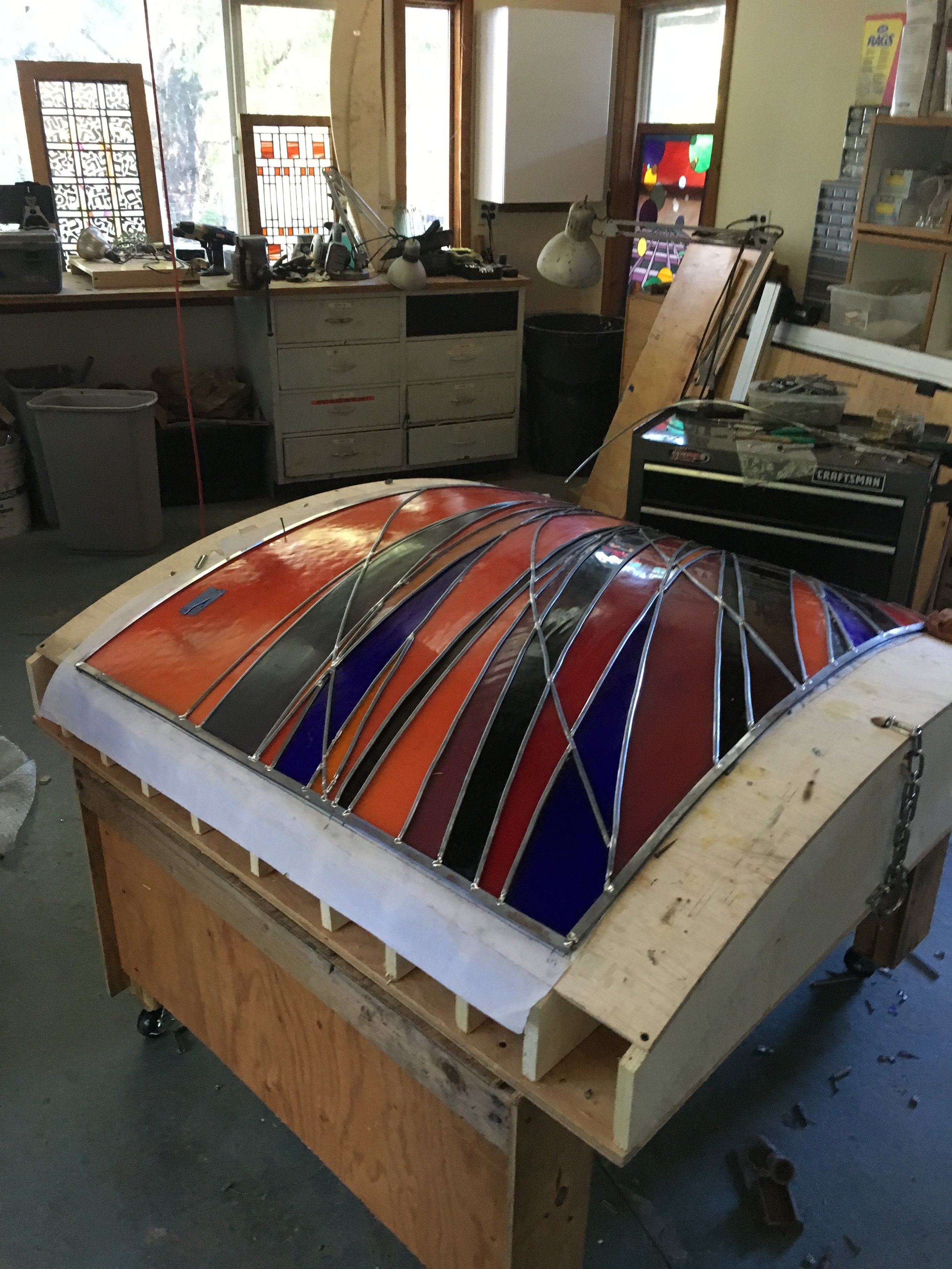  Large window, 4 x 4 soldered and glazed. 