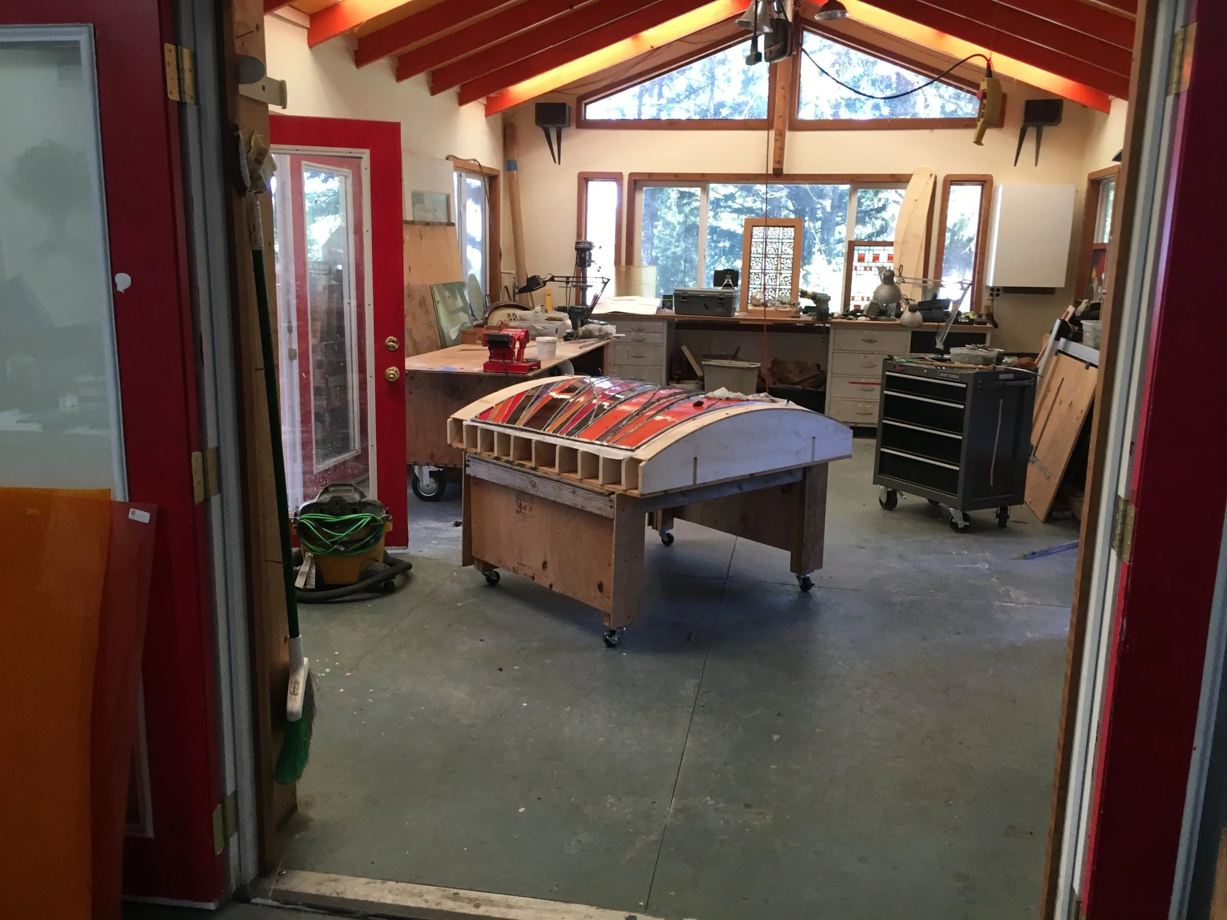  Completed assembly in the studio. 