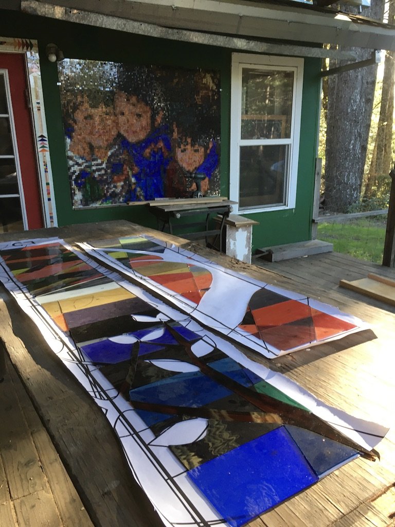 Another panel laid out ready for assembly.