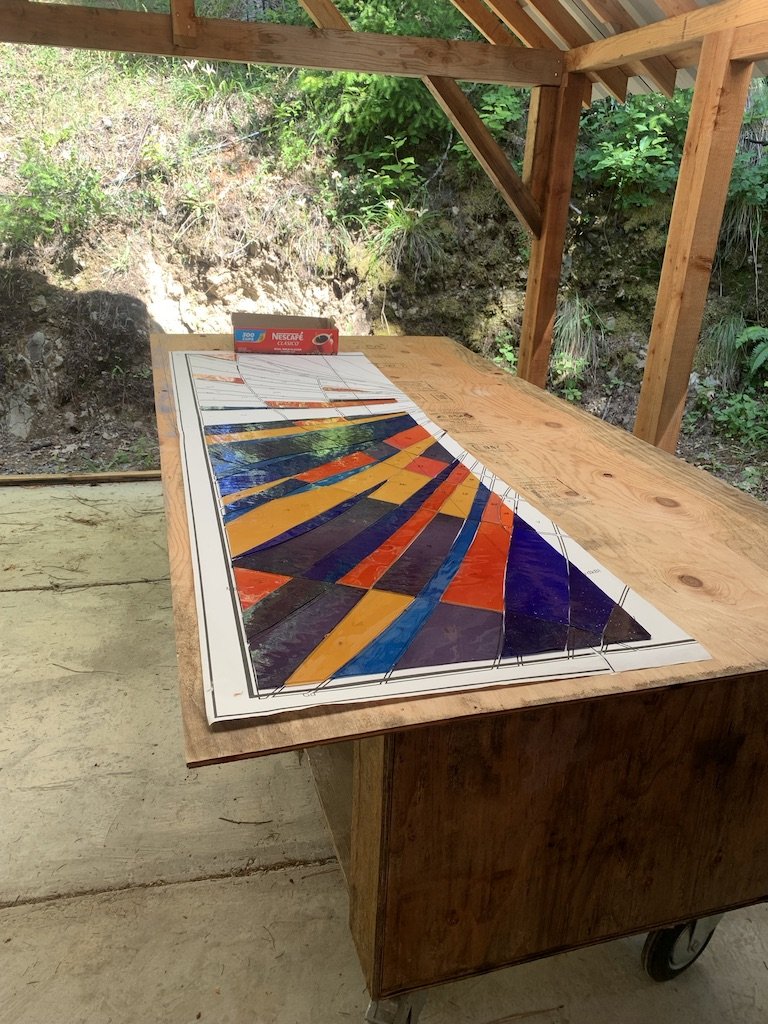 Progress on the first of two main sanctuary ark doors