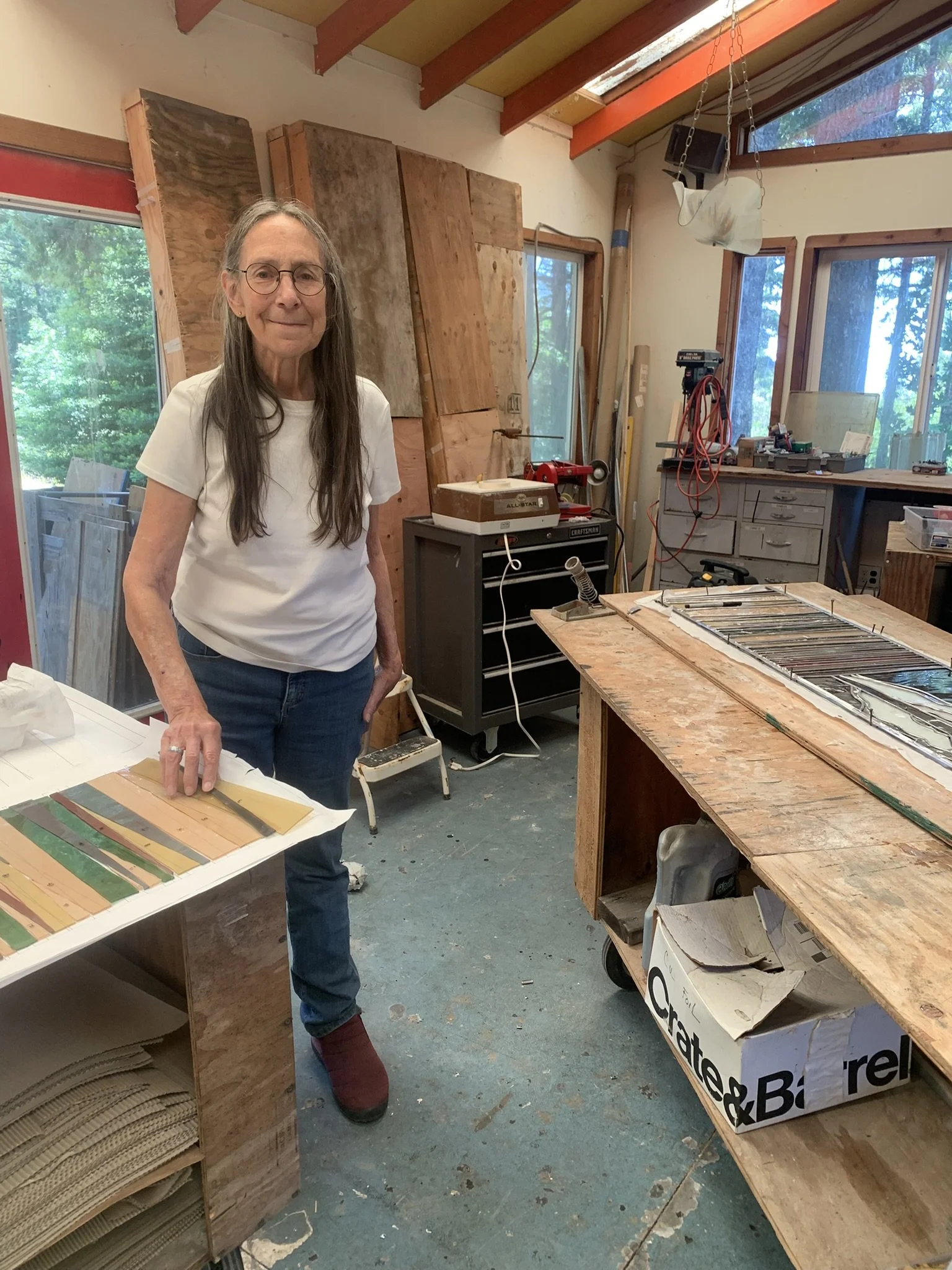 Michelle places the last cut piece on the table