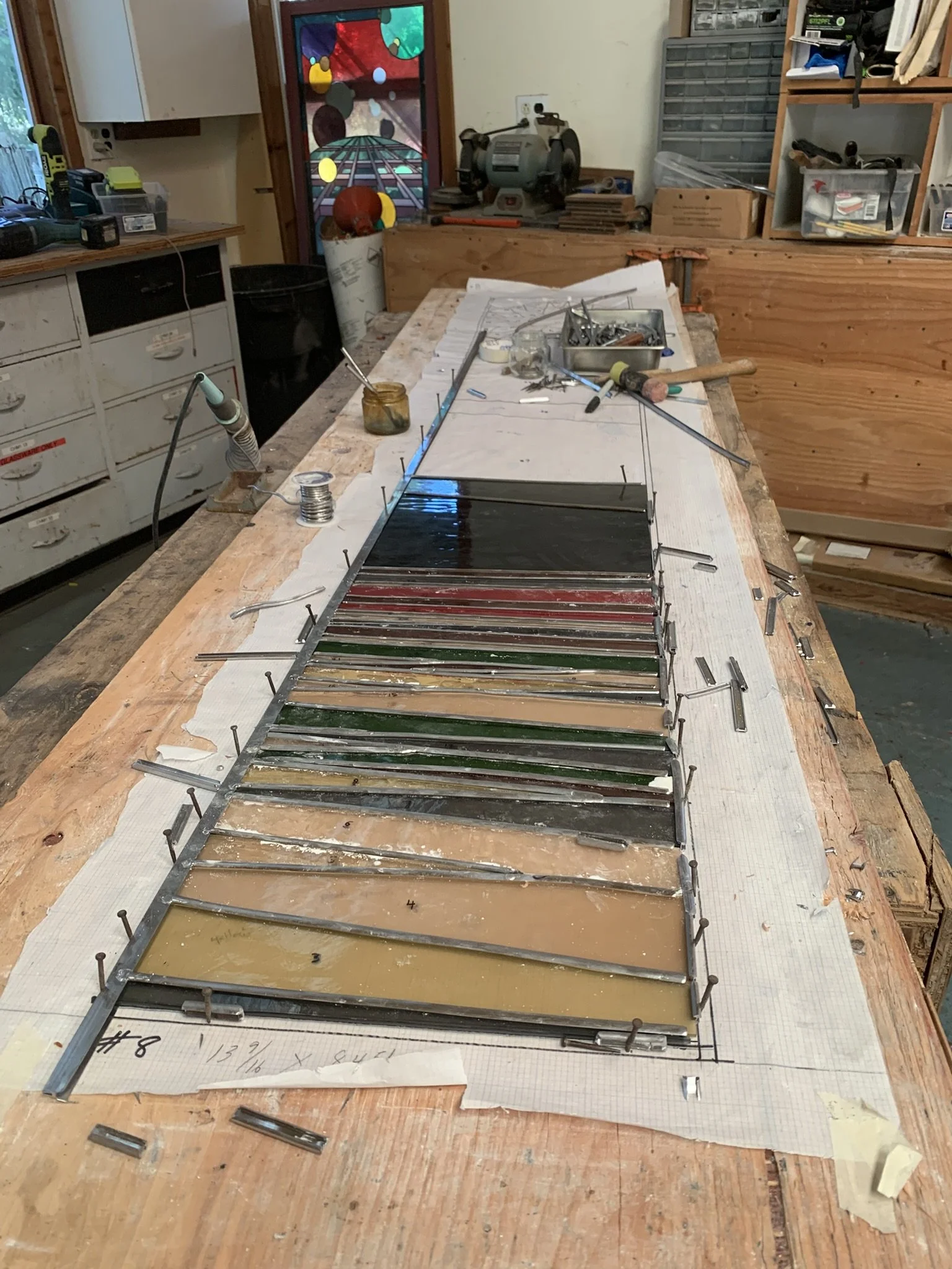 Panel #8 under construction