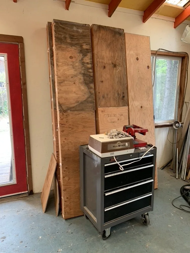 Eight panels crated and ready for delivery