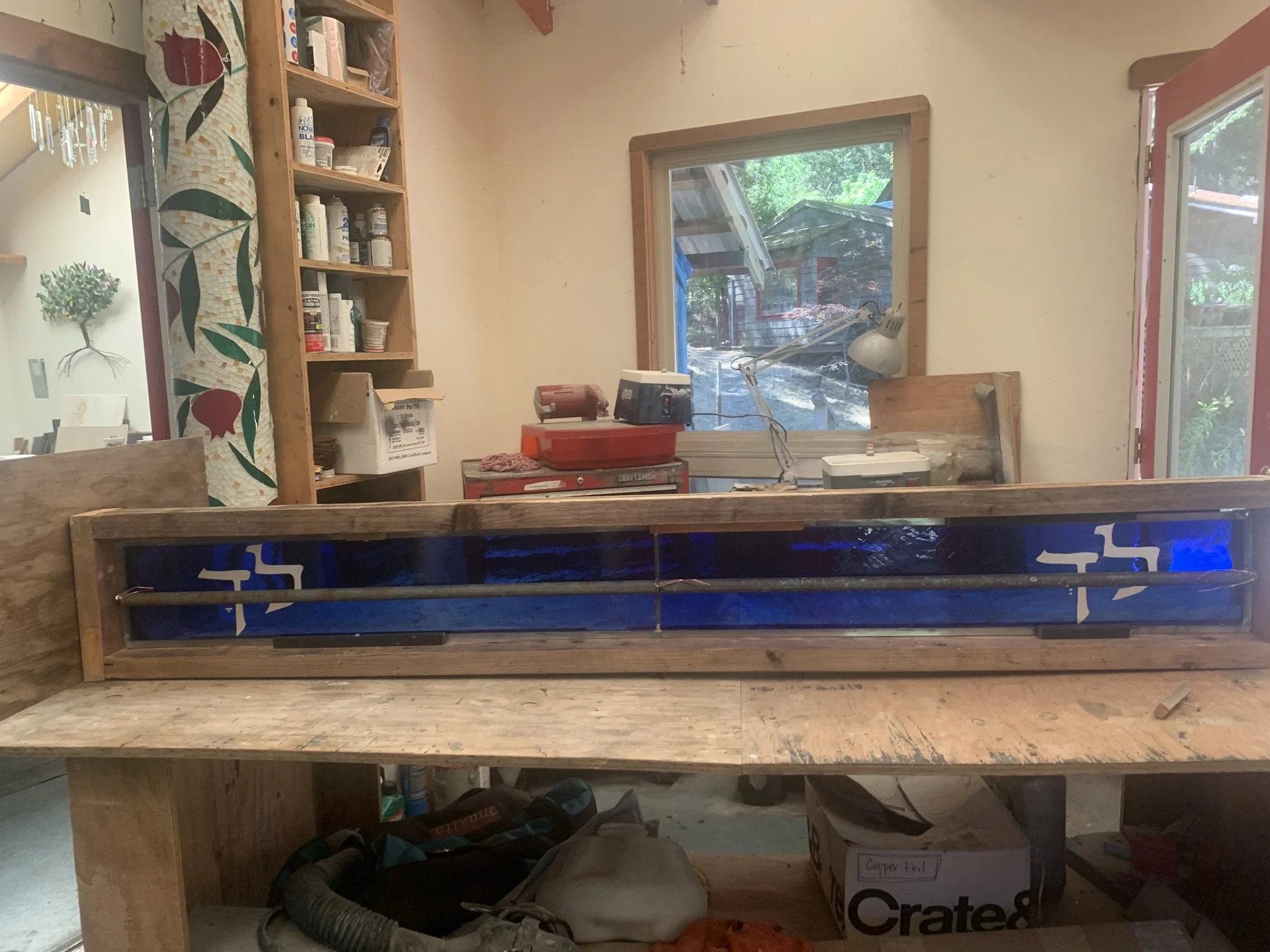 PanEL #9 completed and in its crate ready for packing, delivery and instalation