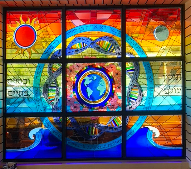  The Project for the dining hall at Camp Newman consists of nine panels 3’x3’ on the theme of “neither may you desist” 