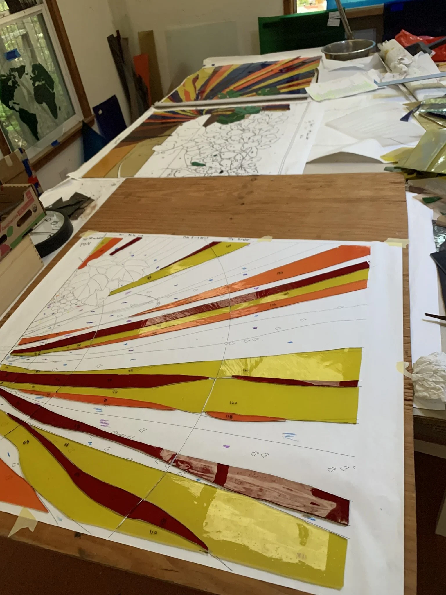  Progress on cutting window panel #4 