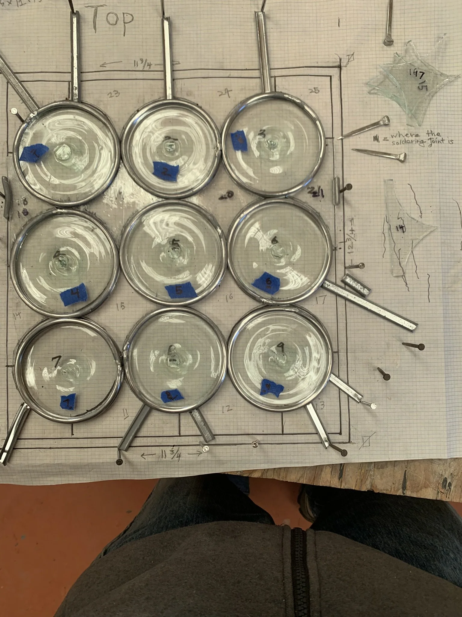  working on the rondel assembly 