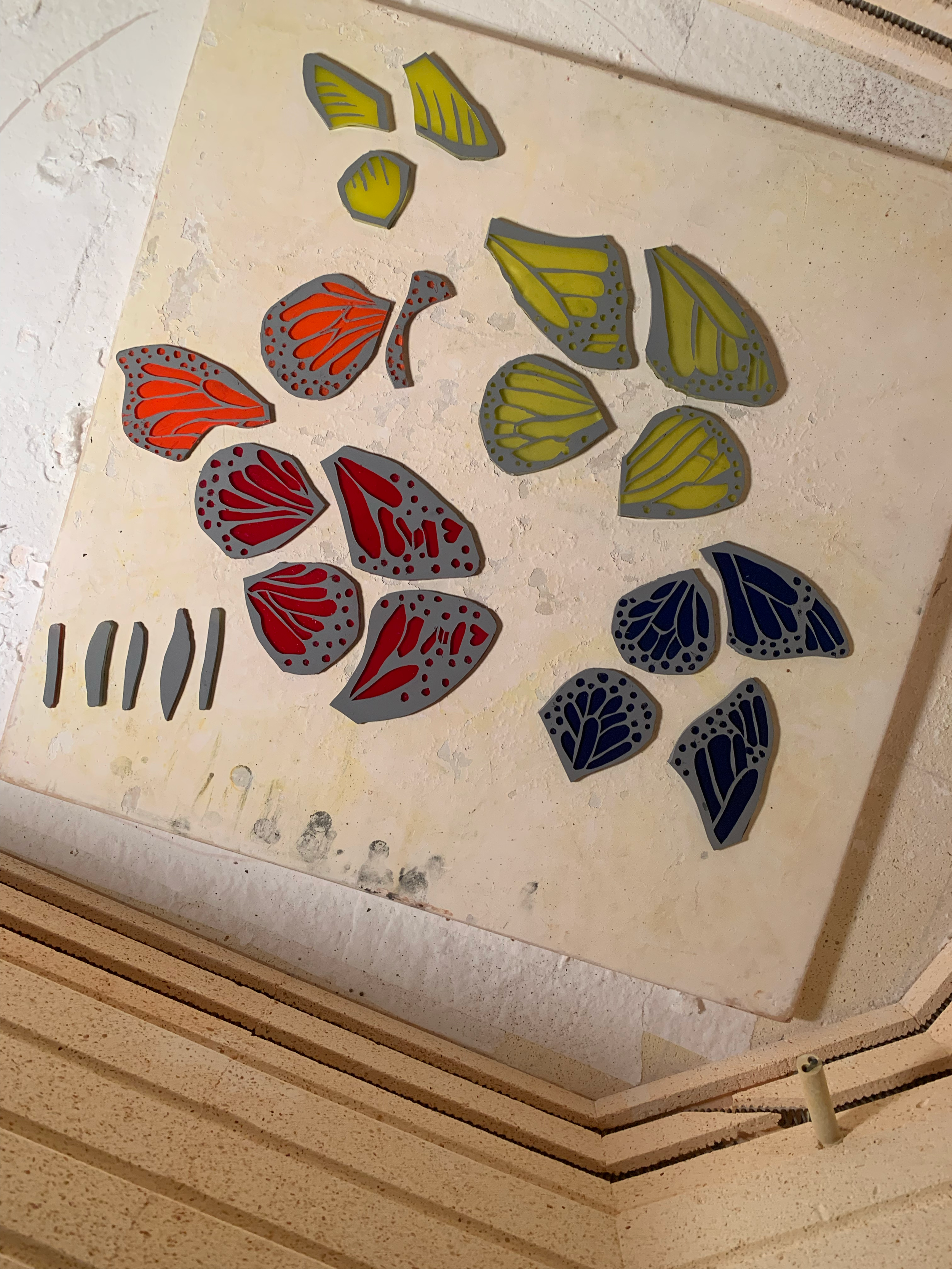  Butterfly pieces ready to fire 