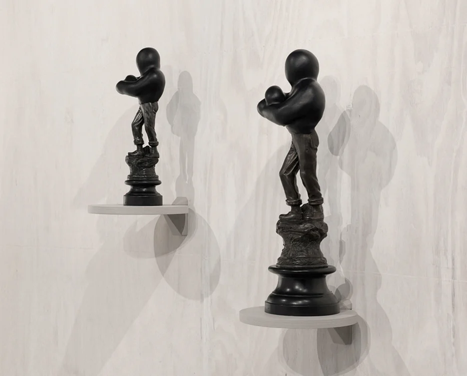 a shadow following a shadow