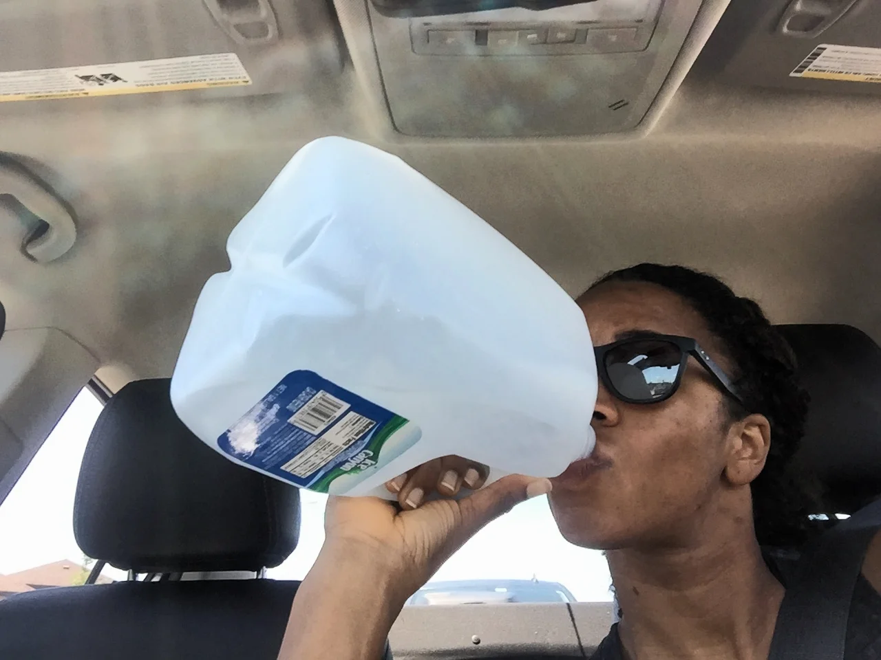 My mom asked if I was drinking water... I'm over hear taking gallon jugs to the face!