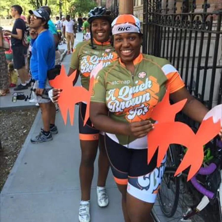Black Girls Do Bike NYC lead a family ride up to the race. This helped bring a lot of folks to spectate their very first bike race!. So rad!