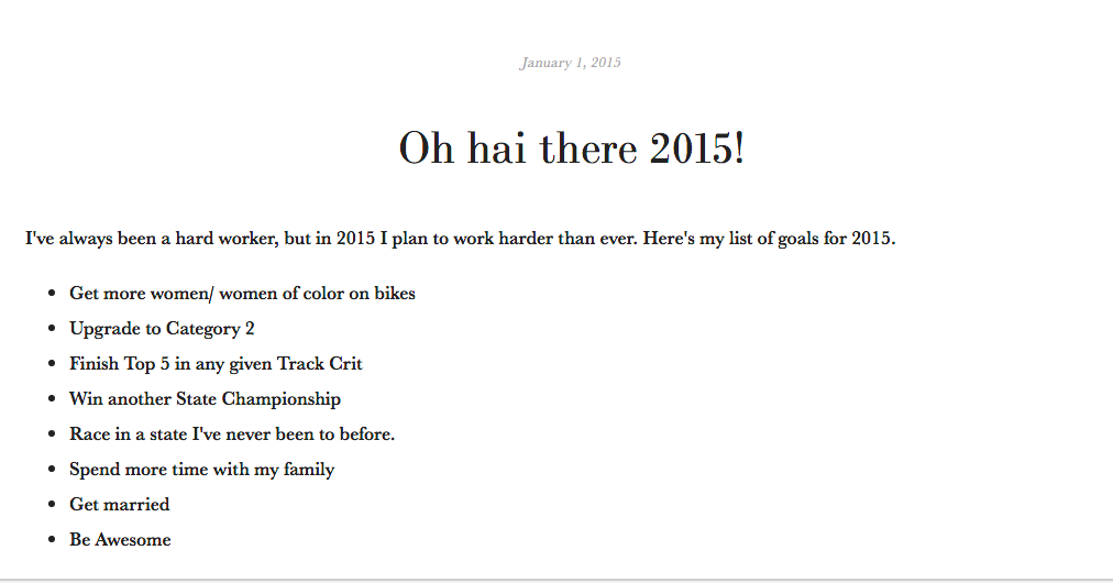 First post ever! Totally crushed this goals list!