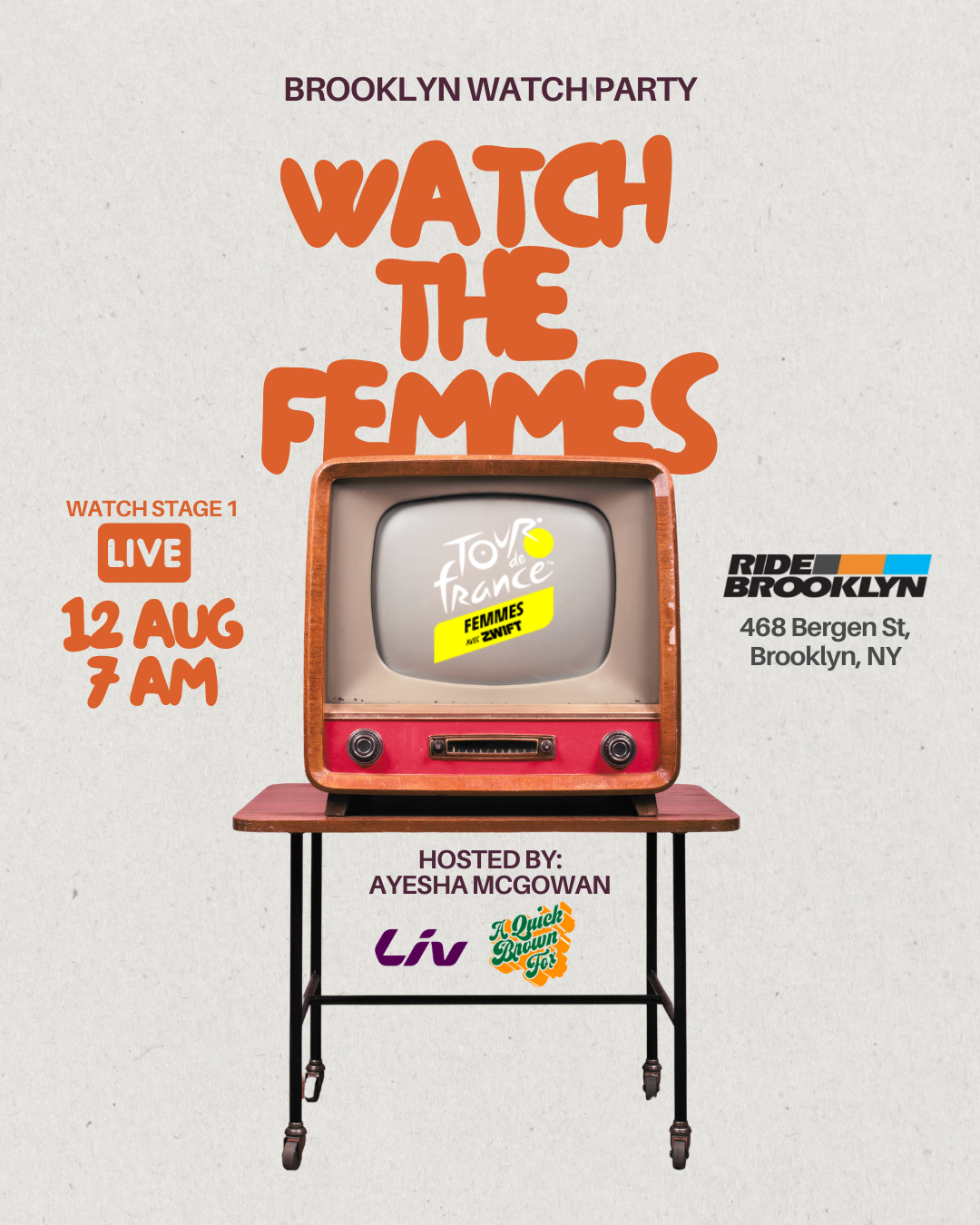 Tour de France Femmes Avec Zwift | Brooklyn Watch Party