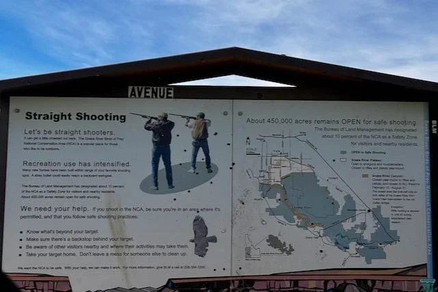 Map showing the very small area where shooting isn't allowed