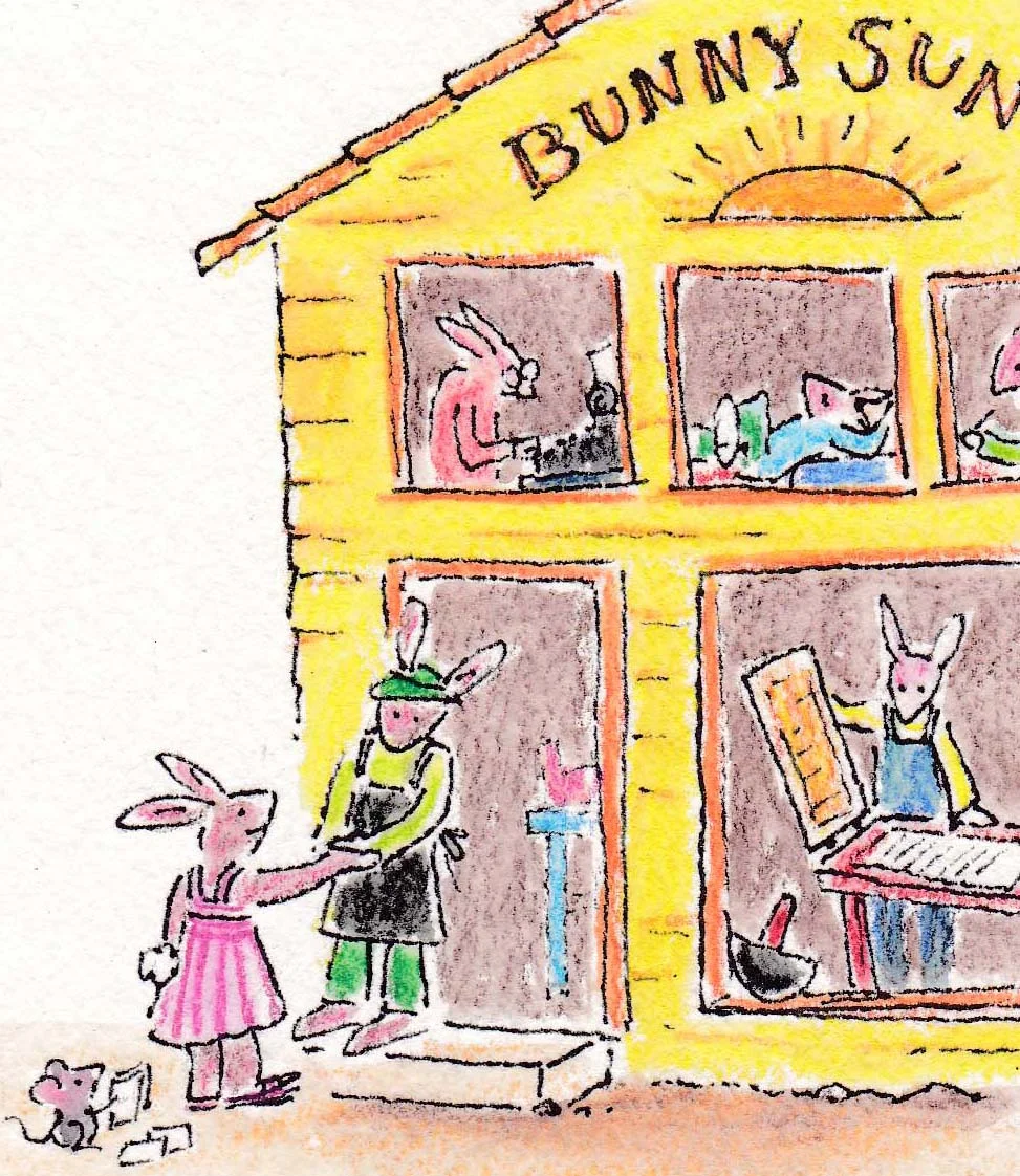 Here is me starting my new job as Newspaper Story Writer. POST YOUR COMMENTS BELOW...by bunny post that is