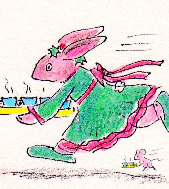 I think I look very pretty in my Christmas dress. A little flustered though.