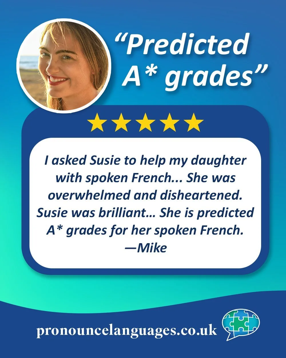 Thanks, Mike! 🌟

#testimonialtuesday #ilovemyjob #ilovemybusiness #alevels #gcse #frenchgcse #frenchalevel