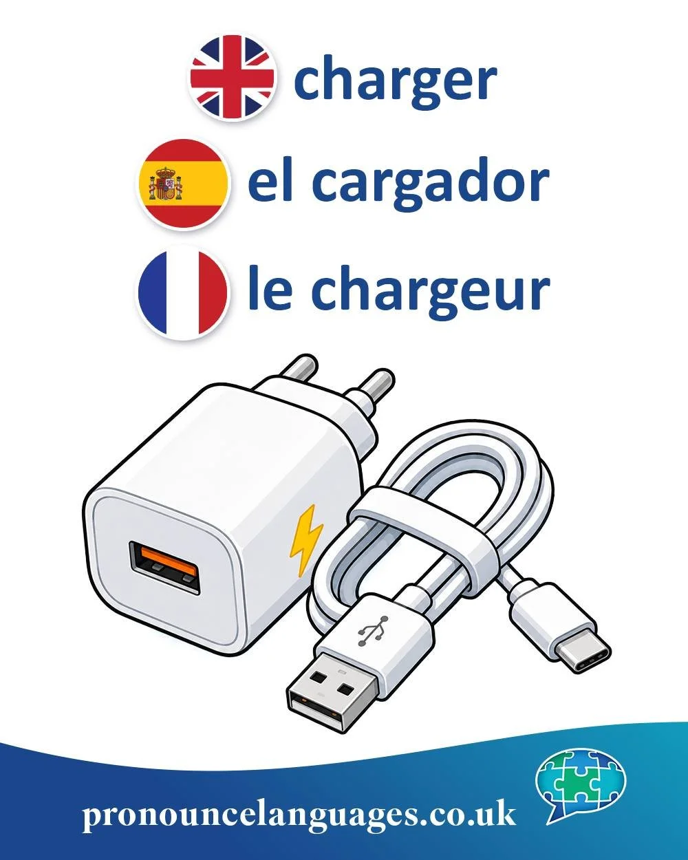 Word of the Day 🔌

🇬🇧 Charger comes from the verb to charge, from Old French charger, meaning &ldquo;to load&rdquo; or &ldquo;to fill.&rdquo; In modern technology, it refers to a device that fills a battery with electrical energy.

🇪🇸 El cargado