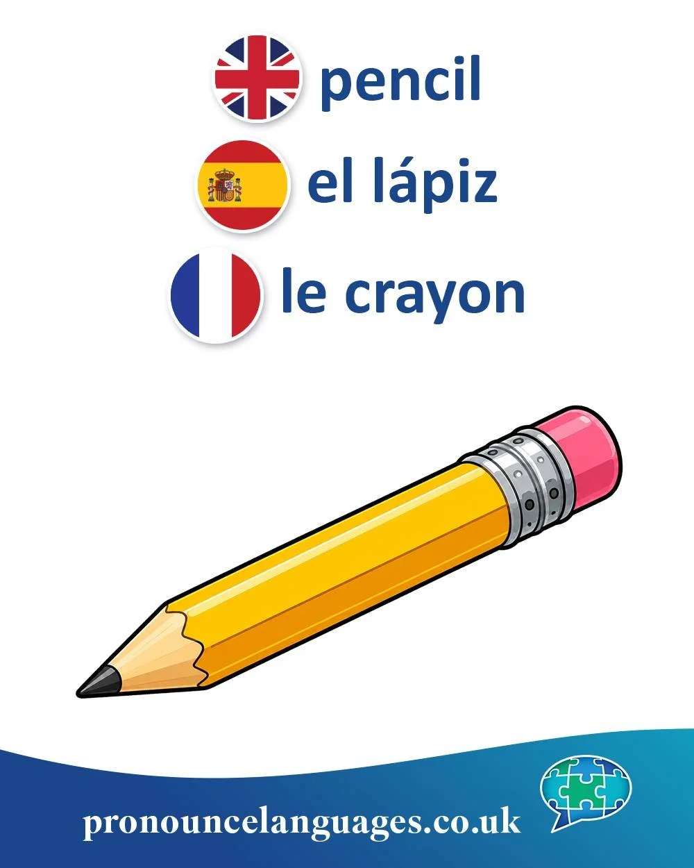 Word of the Day ✏️

🇬🇧 Pencil comes from Old French pincel, from Latin penicillus, meaning &ldquo;little tail.&rdquo; It originally referred to a small paintbrush made with fine animal hairs resembling a tiny tail. The word was later used for graph