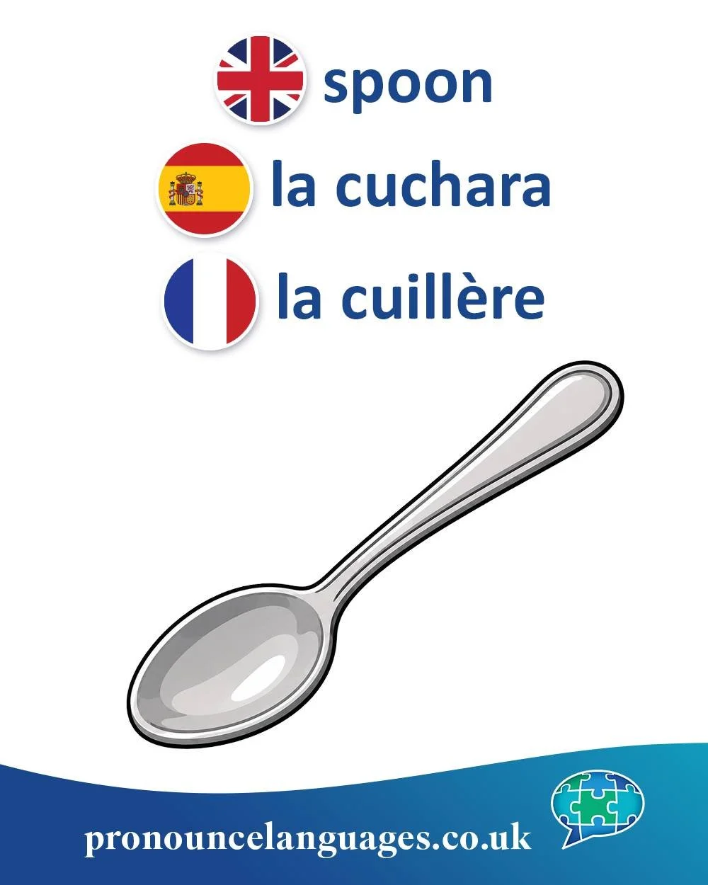 Word of the Day 🥄

🇬🇧 Spoon comes from Old English spōn, meaning &ldquo;chip of wood&rdquo; or &ldquo;wooden splinter.&rdquo; Early spoons were often carved from wood, which explains the original meaning.

🇪🇸 La cuchara comes from Latin cochlear