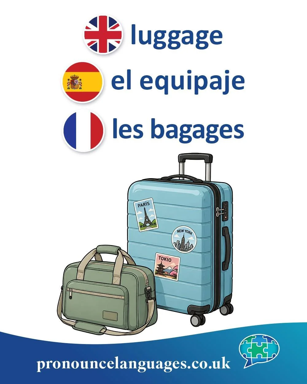Word of the Day 🧳

🇬🇧 Luggage comes from the verb lug, meaning &ldquo;to carry or drag with effort.&rdquo; Luggage originally referred to the things that had to be lugged around while travelling.

🇪🇸 El equipaje comes from equipar (&ldquo;to equ
