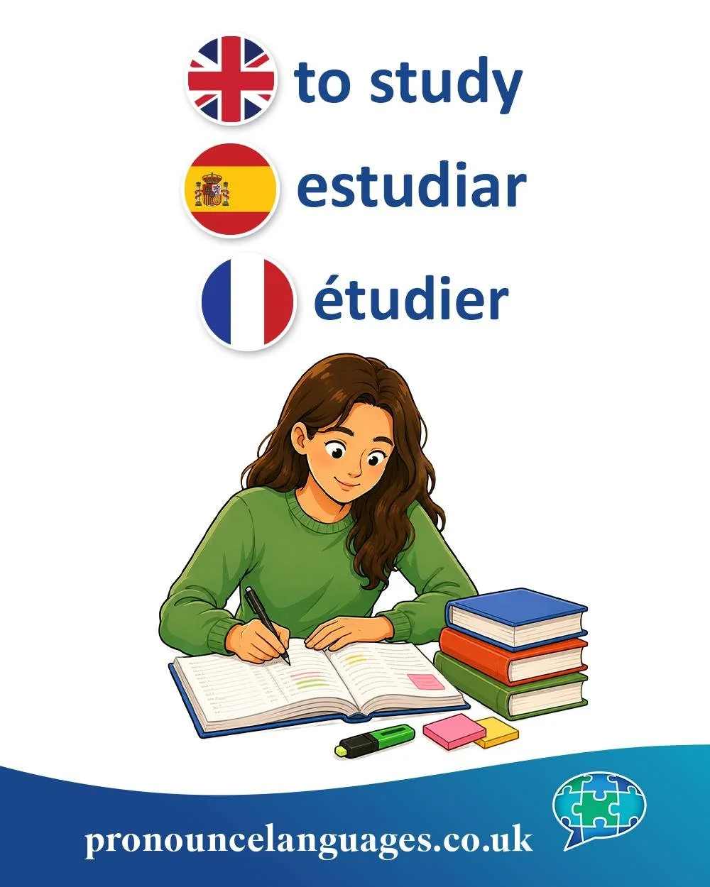 Word of the Day 📚

🇬🇧 To study comes from Old French estudier, from Latin studēre, meaning &ldquo;to be eager,&rdquo; &ldquo;to apply oneself,&rdquo; or &ldquo;to be devoted to.&rdquo; Originally, studying was closely linked to enthusiasm and dedi