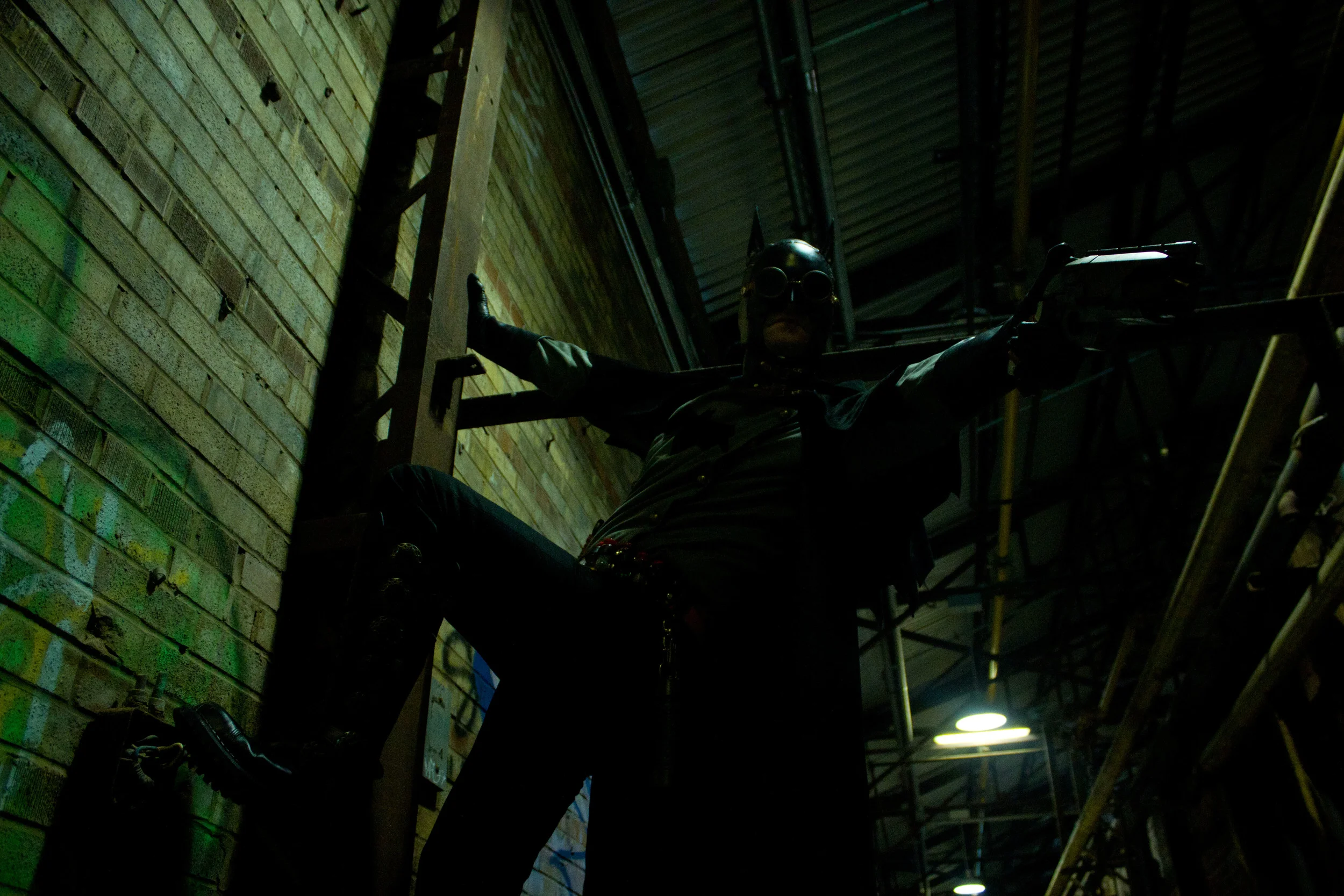 A Man Dressed Like A Bat