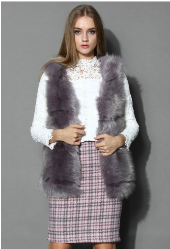 faux fur vest