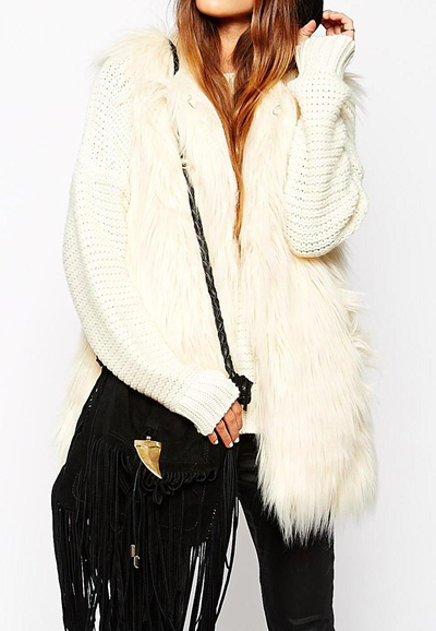 faux fur vest