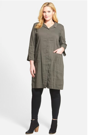 Plus sized shirtdress