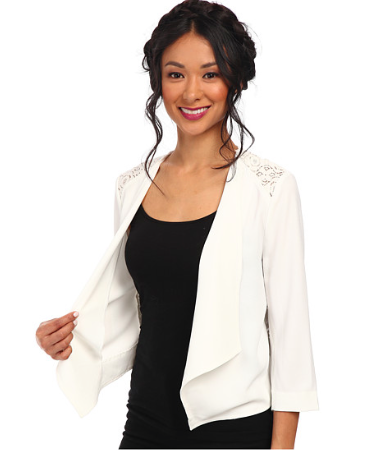 white flowy jacket