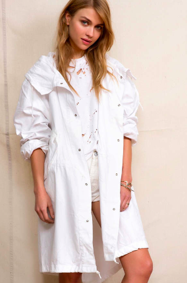 Urban Outfitters White Parka