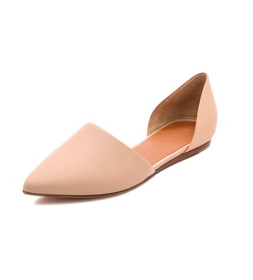 Vince pointy nude flats