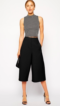 asos black culottes