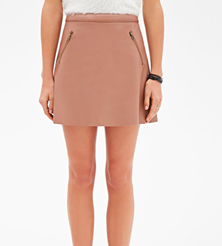 forever 21 faux leather mini skirt
