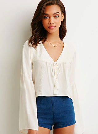 Forever 21 bell sleeve blouse