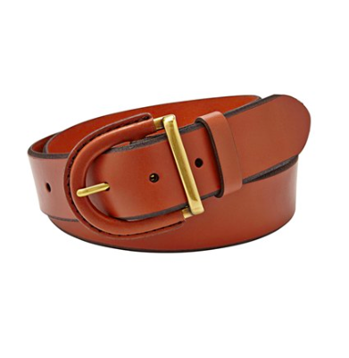 fossil brown leather belt