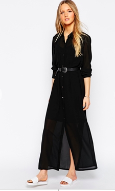 Asos sheer maxi shirtdress