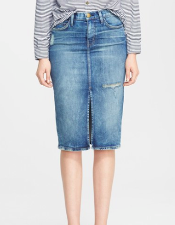 Nordstrom knee length denim skirt